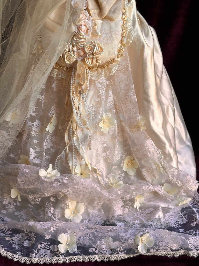 Large Mary Benner 32" Porcelain Repro of French Bru Jne Bebe Bride Doll LE 400