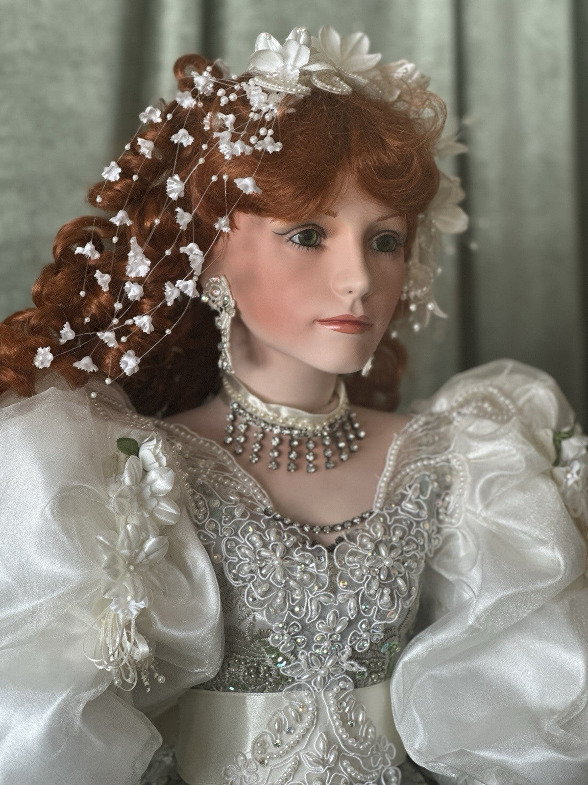 Collectible Large 42” Porcelain Doll “Sage ” by Rustie LE 2000 COA/Stand/Tag