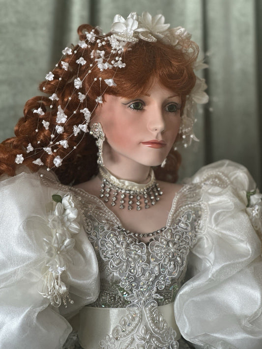 Collectible Large 42” Porcelain Doll “Sage ” by Rustie LE 2000 COA/Stand/Tag