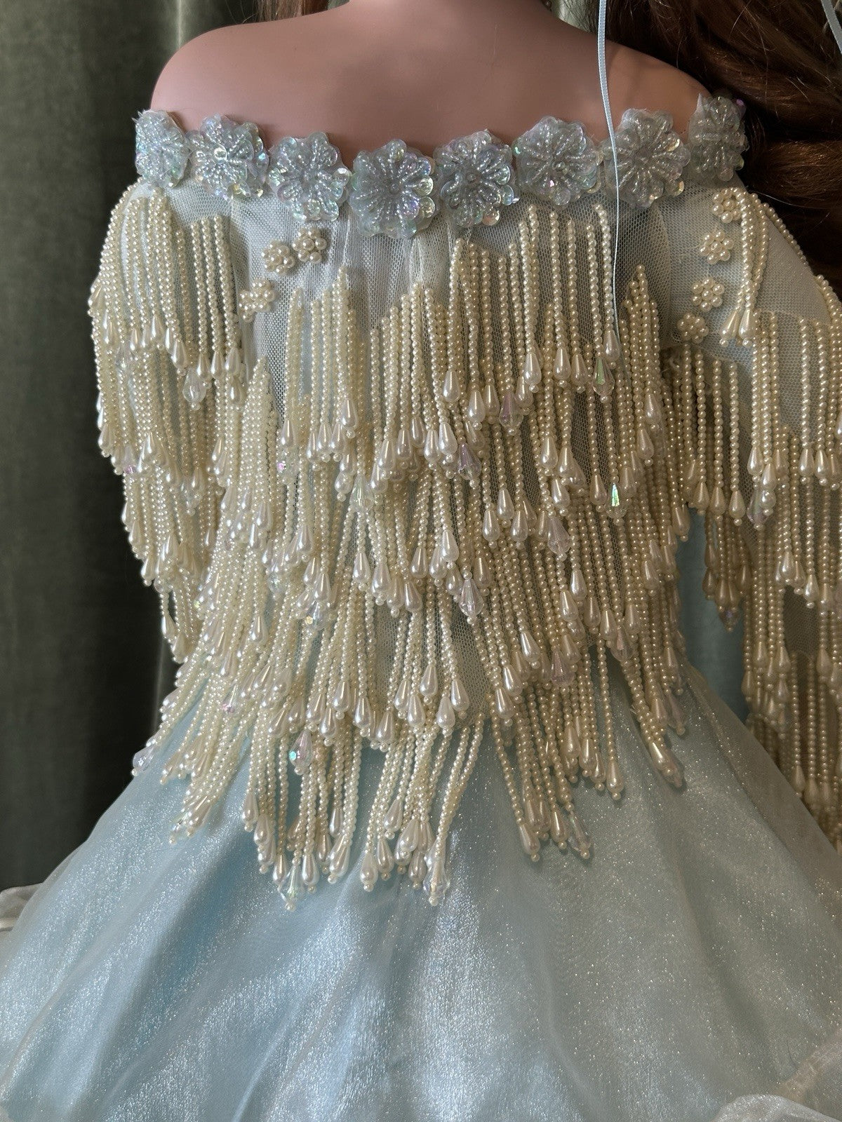 Collectible 36” Porcelain Doll “Tranquility” by Rustie LE 300 Tag/ COA/Stand