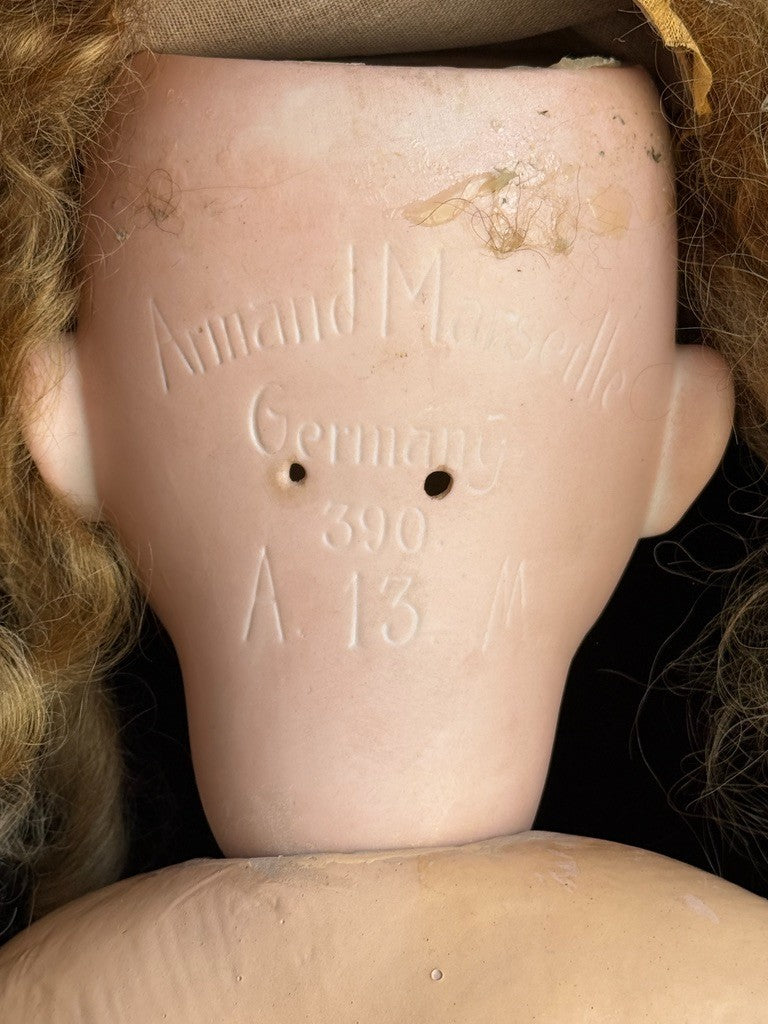 Large Antique German 31" Armand Marseille 390 Bisque Head Doll