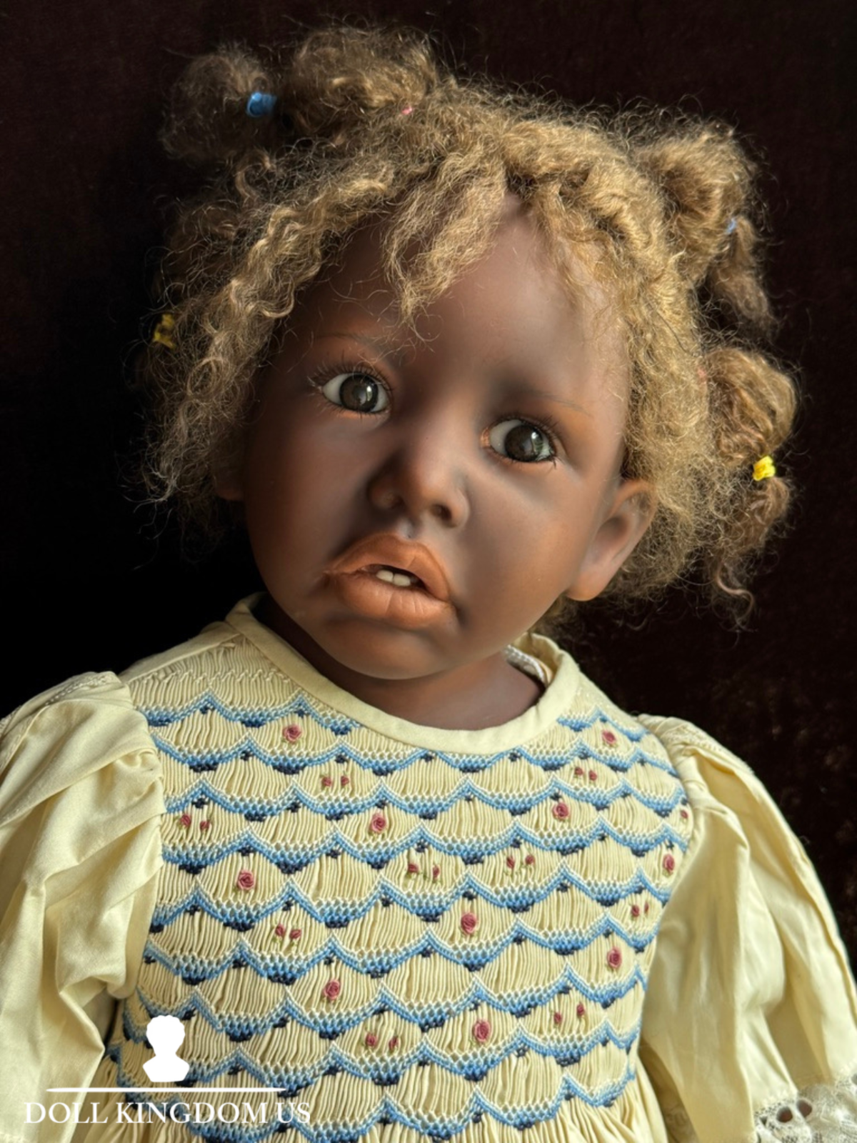 Lifelike 28" Artist Pauline Middleton Porcelain African American Girl Doll LE 20