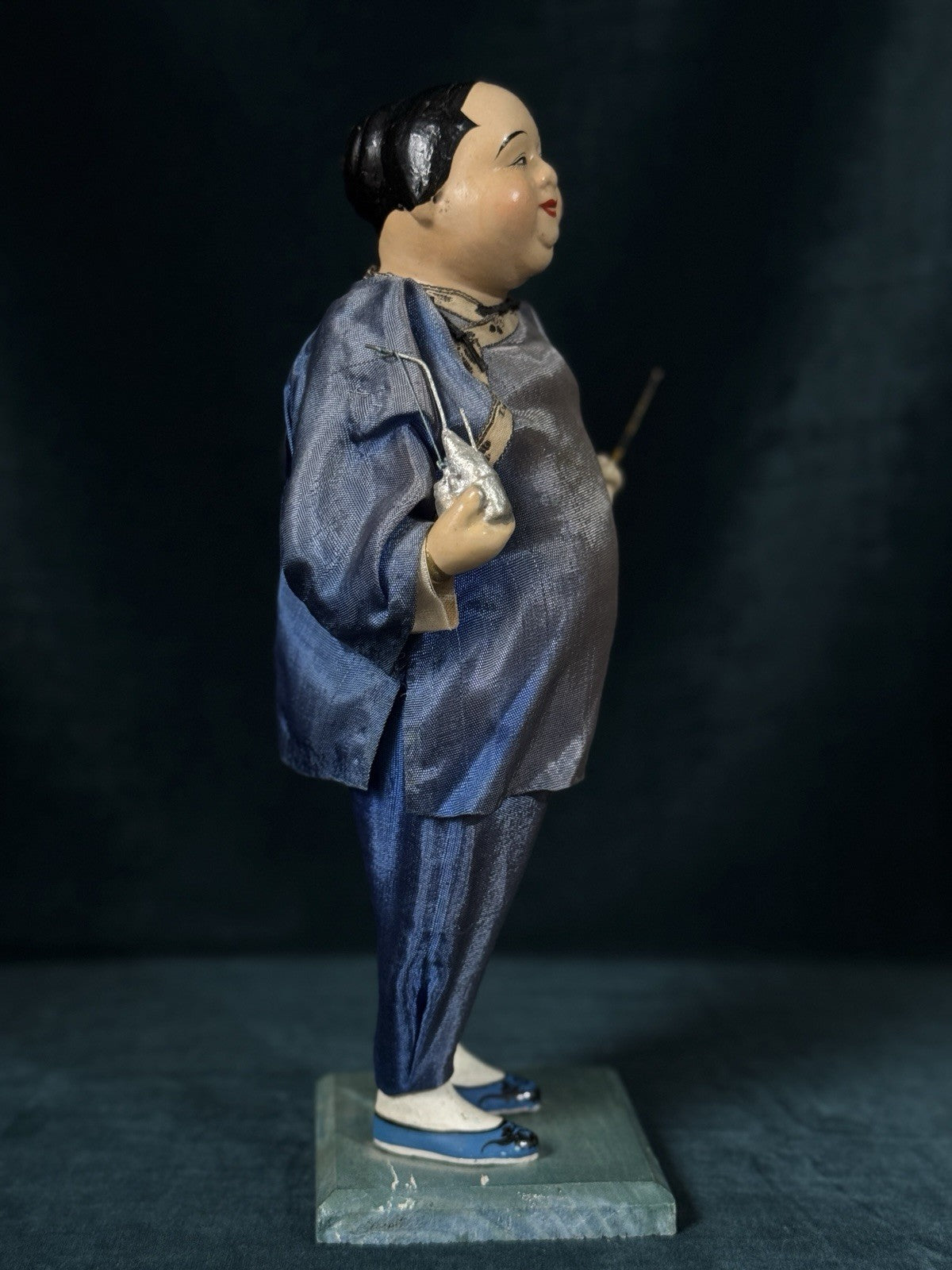 Lot Of 2 Vintage Composition 11.5” Dolls “Chinese Merchant Mr Foo And His Wife”