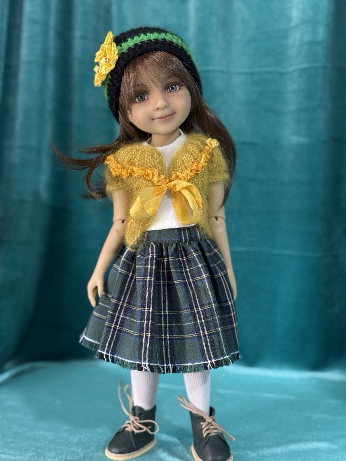 OOAK Ruby Red Fashion Friends Dianna Effner 14 1/2" Doll By Artist Laura Corti