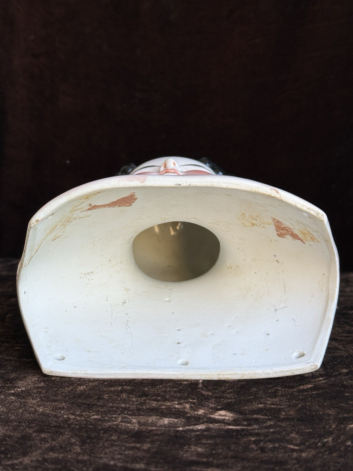 Large Antique German 7.75” Flat Top Highbrow China Shoulder Doll Head Only