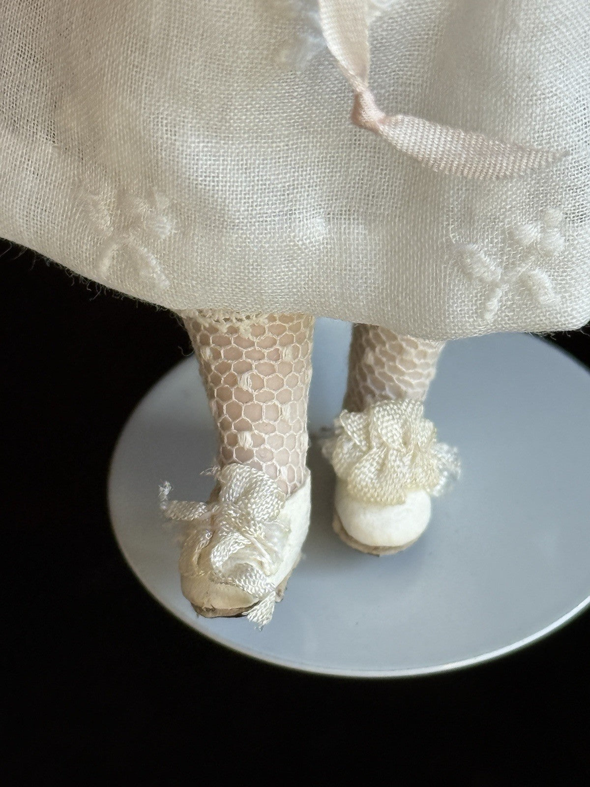 Miniature 5.25” Cathy Hansen Porcelain Repro Antique Mignonette Dollhouse Doll