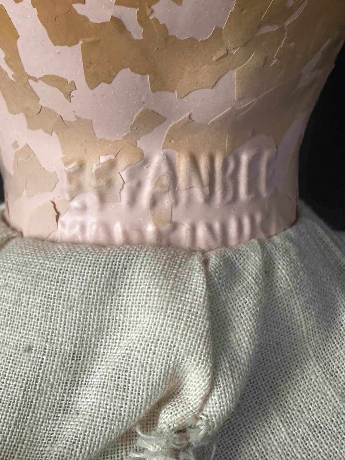 Rare Antique 1920’s Effanbee Composition 14” Doll Pat-O-Pat Tagged Outfit & Pin