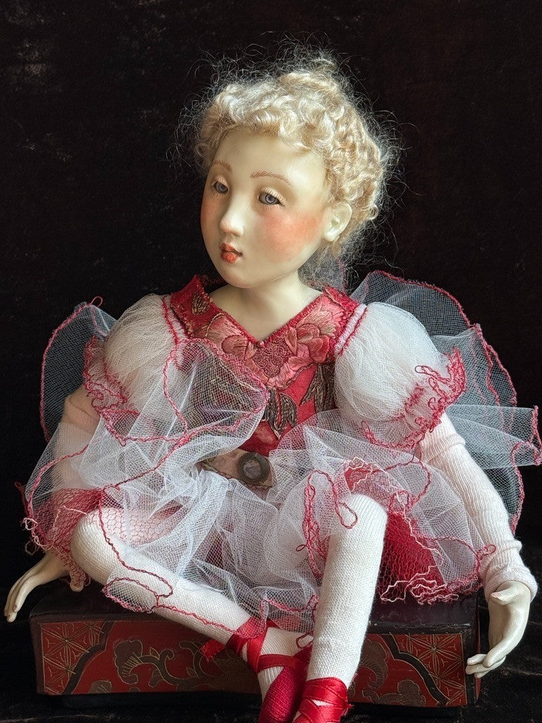 OOAK Collectible Judith & Lucia Friedericy Ballerina Wax Over Porcelain Doll