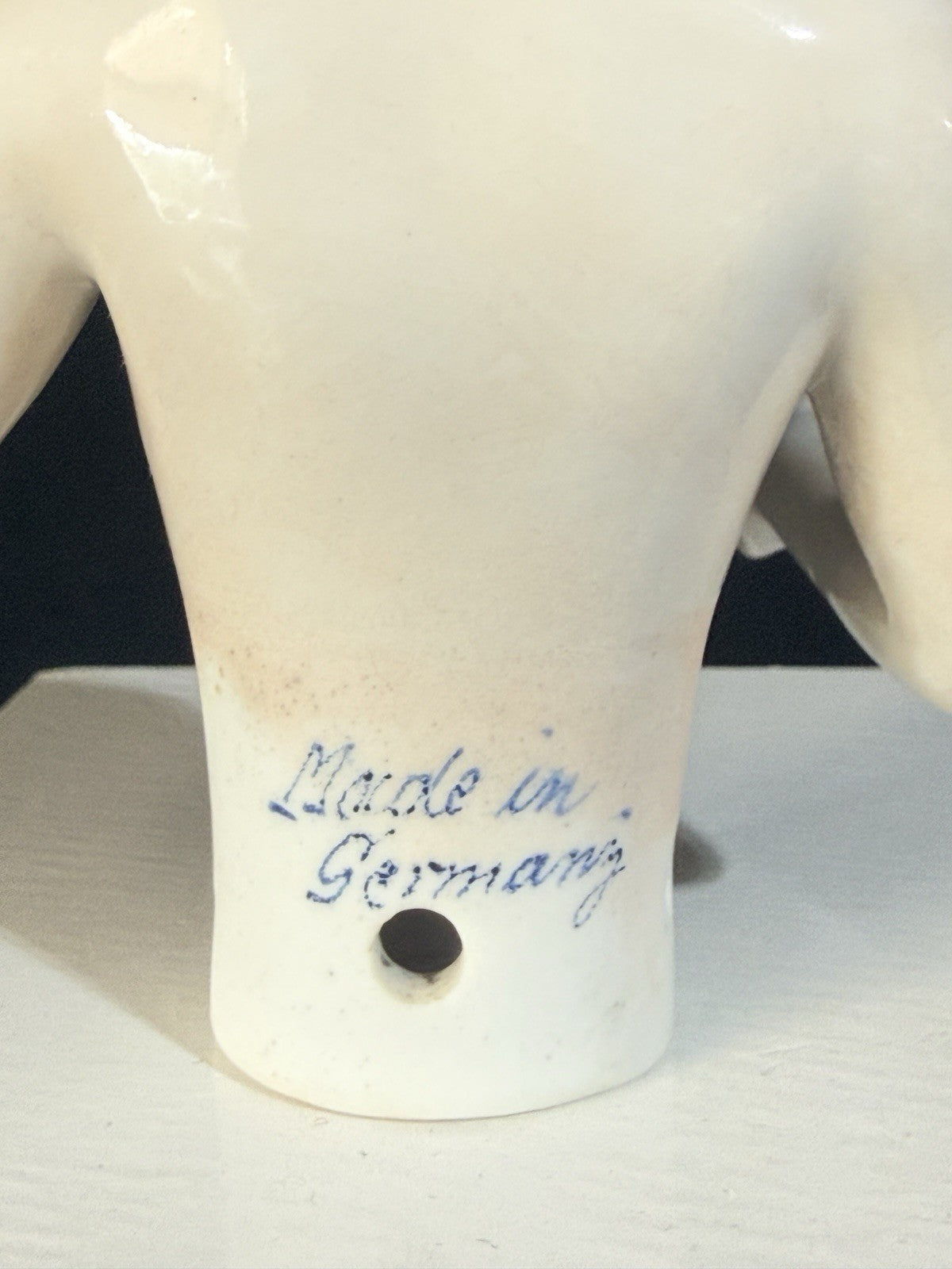 Antique German Porcelain Volkstedt Rudolstadt Half Doll Pin Cushion