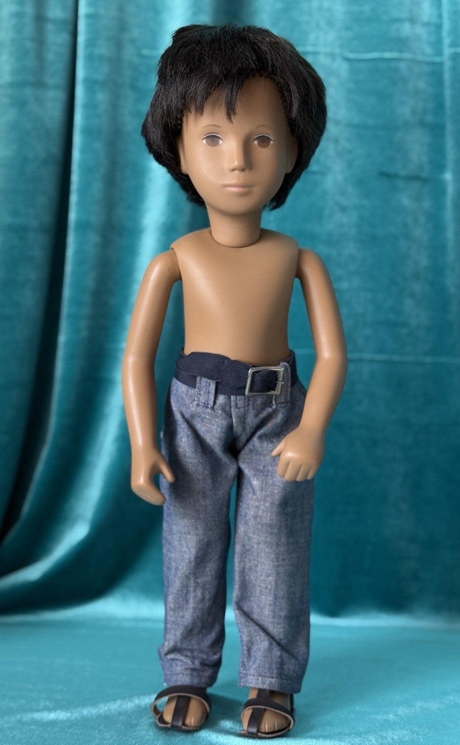 Collectible England Vinyl Brunette Gregor Boy Doll; Redressed (?)