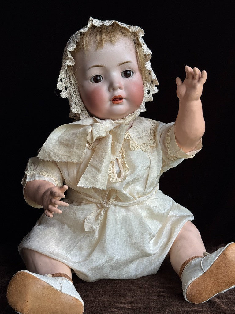 Lifesize Antique German 25” Bahr & Proschild 678 Bisque Head Baby Doll