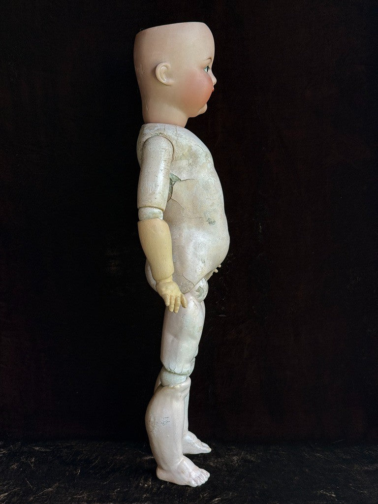 Antique German 25” Armand Marseille 996 Bisque Socket Head Toddler Doll