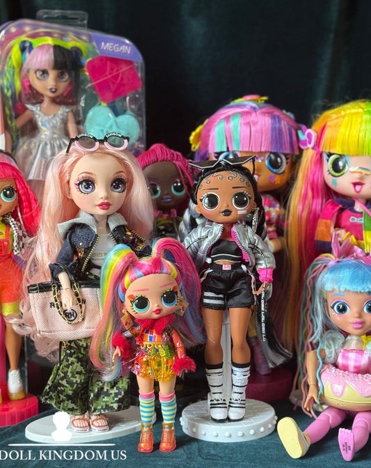Lot Of 9 Decora Fashion Girlz , Fidgie Friends Unicorn Sprinkles Dolls