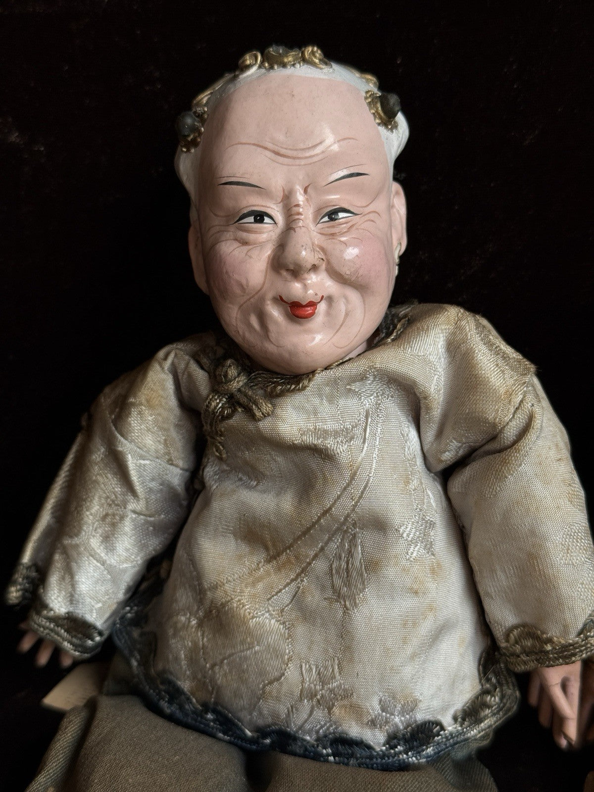 Pair of Vintage 10.5” Chinese Opera Dolls