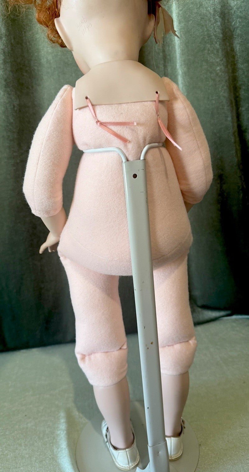 Artist Reproduction Of “Hilary” by Dianna Effner 28” Porcelain Doll Cloth Body