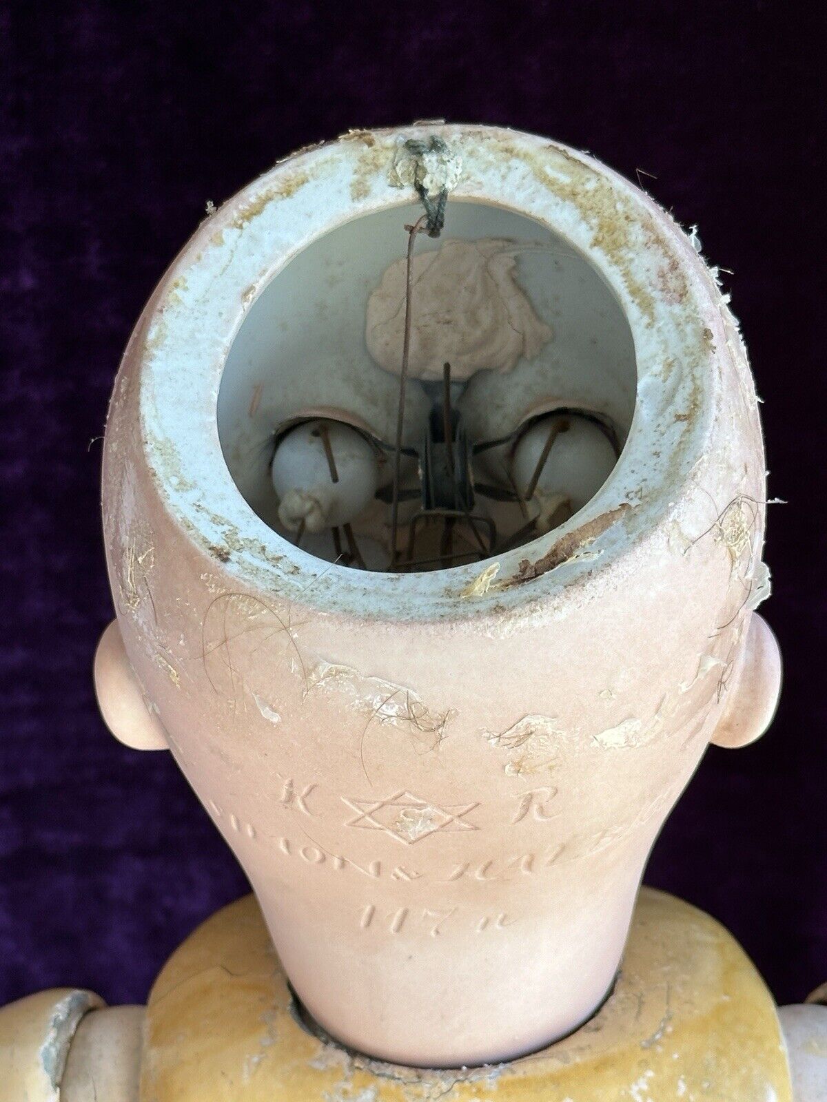 Antique German 29” Halbig Reinhardt 117 n Mein Liebling Flirty Eyes Bisque Doll