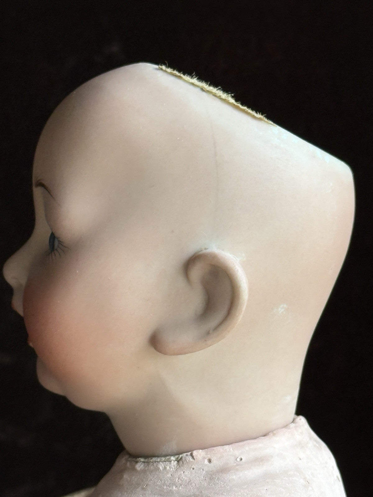 Antique German 11” Hertel Schwab 152 Bisque Head Baby Doll