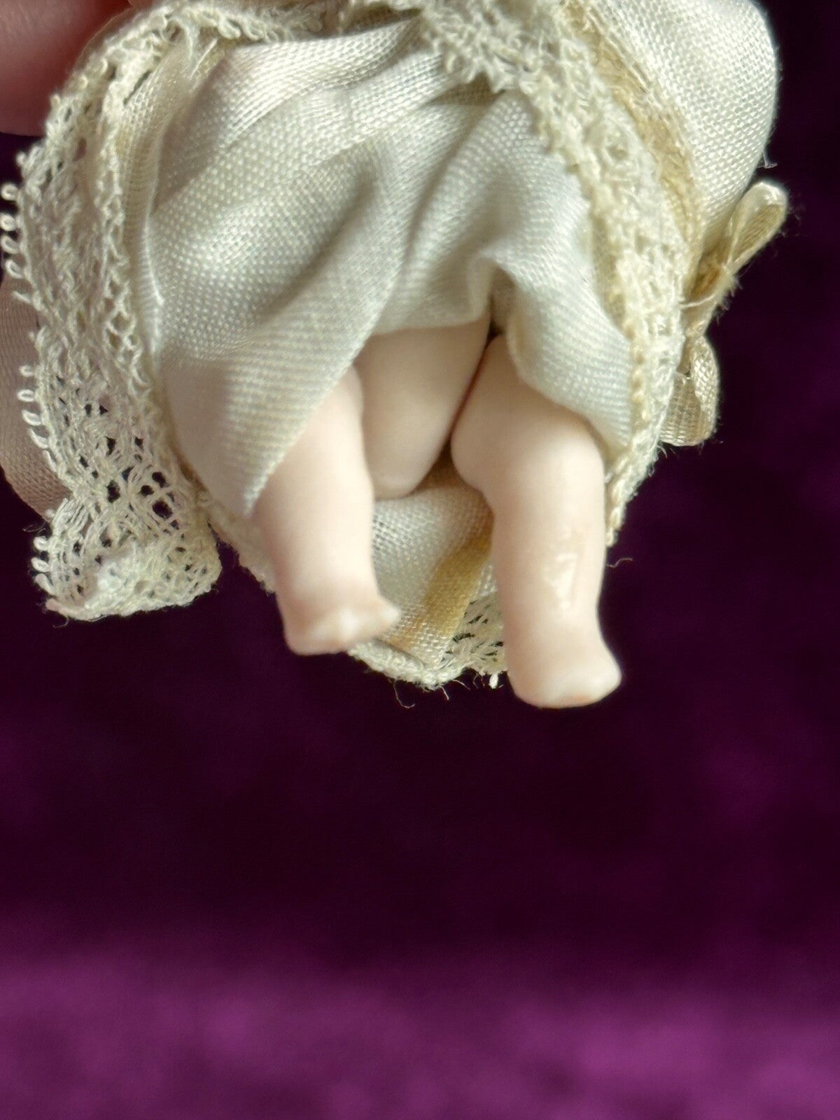 Porcelain 7” Reproduction of Antique Simon Halbig Mignonette Doll with Baby