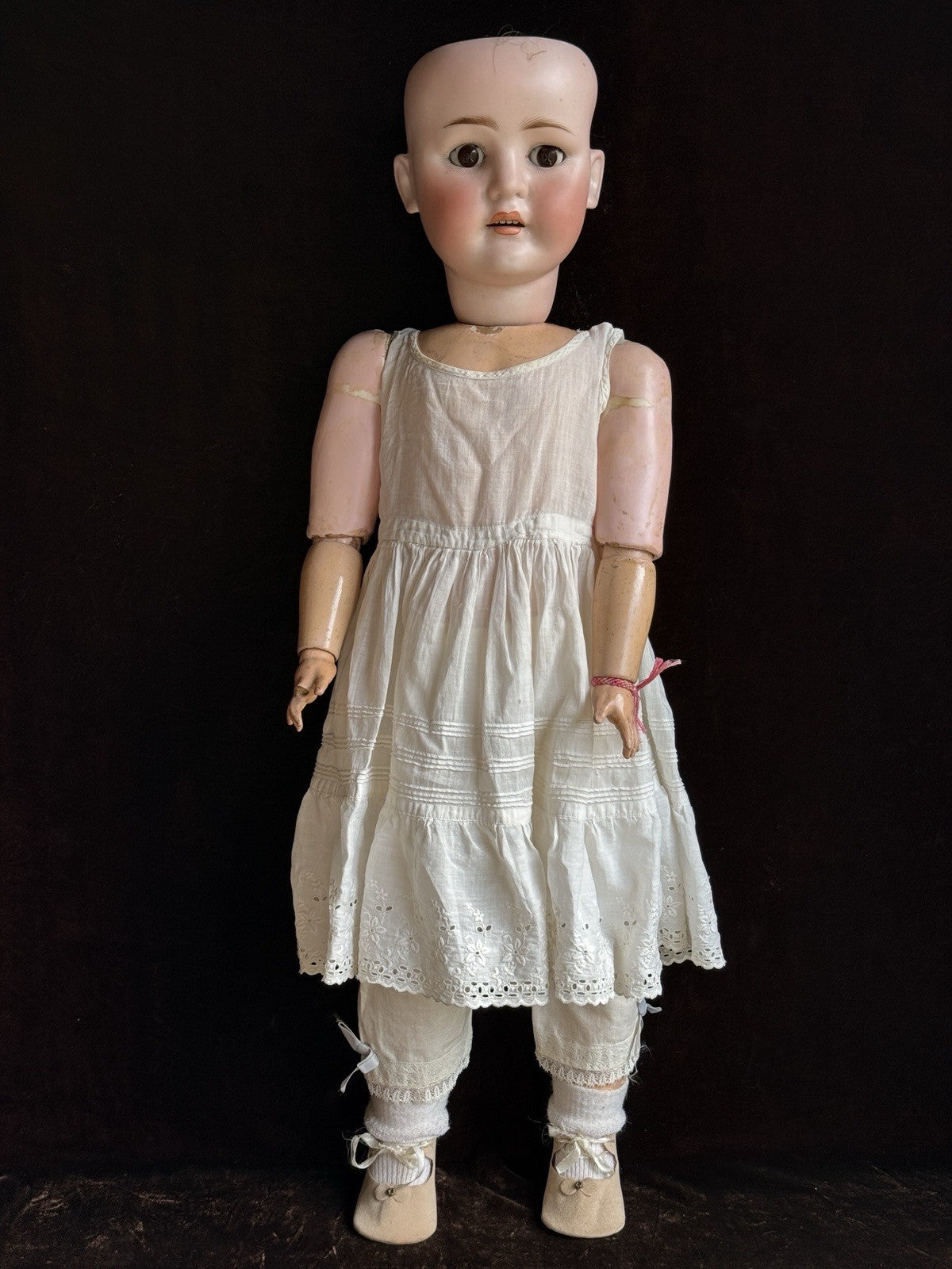 Antique German 28.5” Max Handwerk Bebe Elite 286 Bisque Head Doll