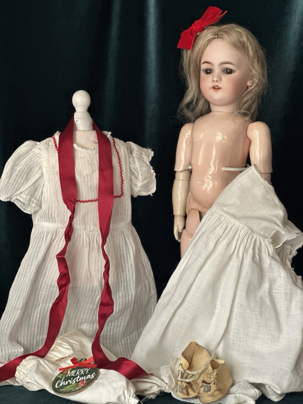 Antique German Simon Halbig Mold 1078 19” Doll Bisque Head Composition Body