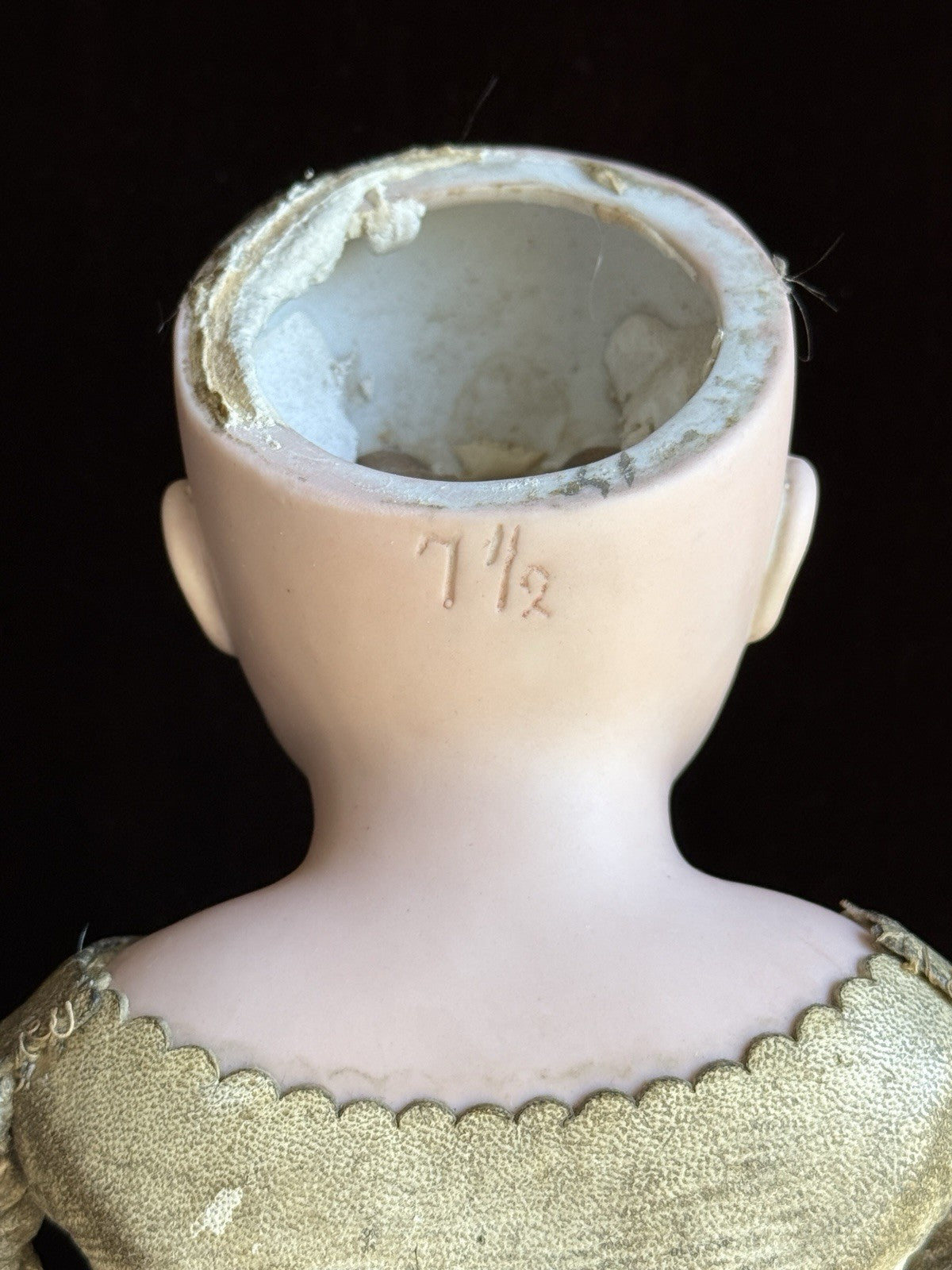 Rare Antique German 18” Early Kestner Square Teeth Bisque Shoulder Head Doll