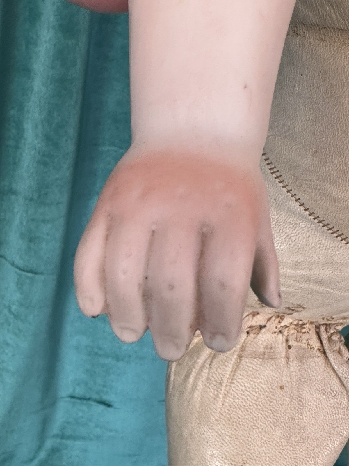 Antique German Kestner Alphabet Series C Bisque Shoulder Head 25” Doll