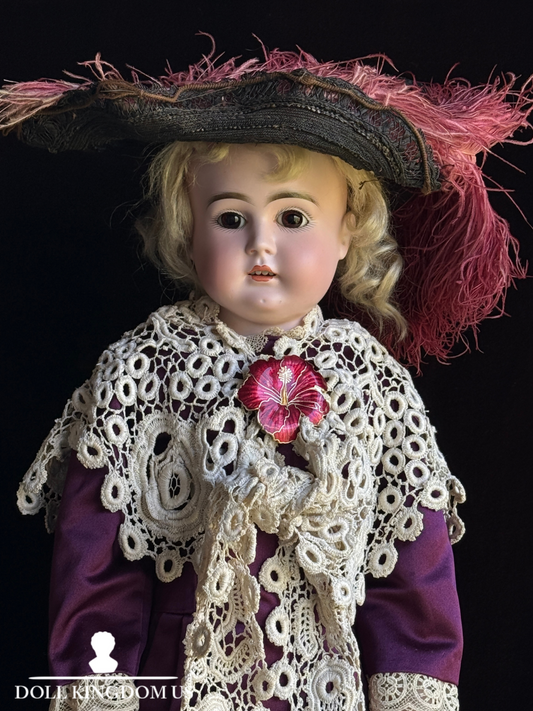 Antique German 26” Early Kestner Alphabet Turned Head Bisque Shoulder Head Doll