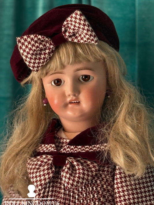 Antique German C.M. Bergmann and Simon Halbig Bisque Head 29” Doll