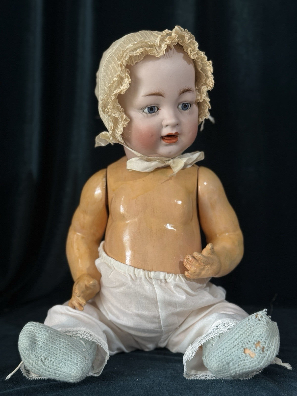 Antique German Hertel, Schwab & Co Baby 19” Character BabyDoll