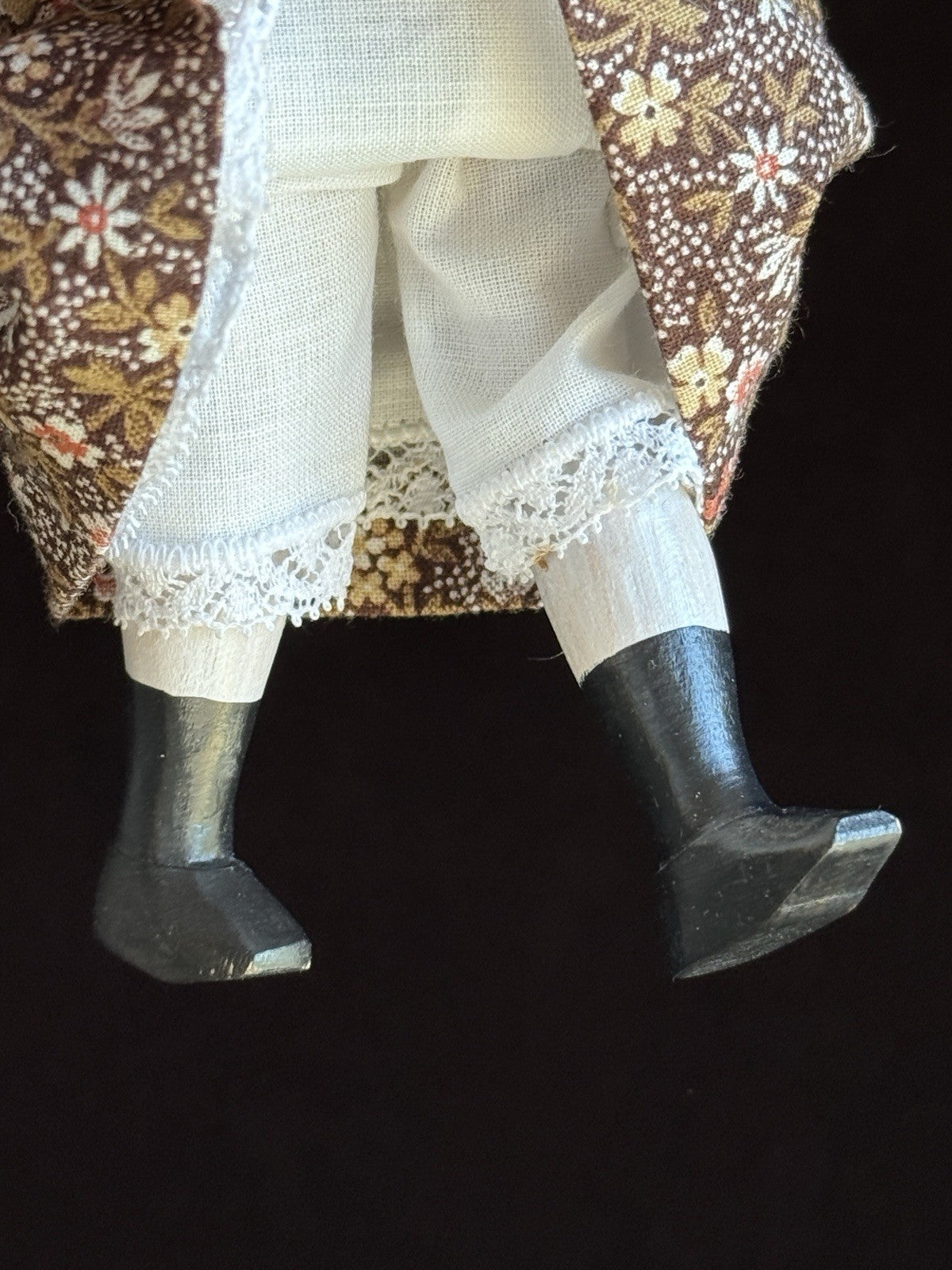 Vintage Judy Brown Hitty 6.25” Wood Carved Doll