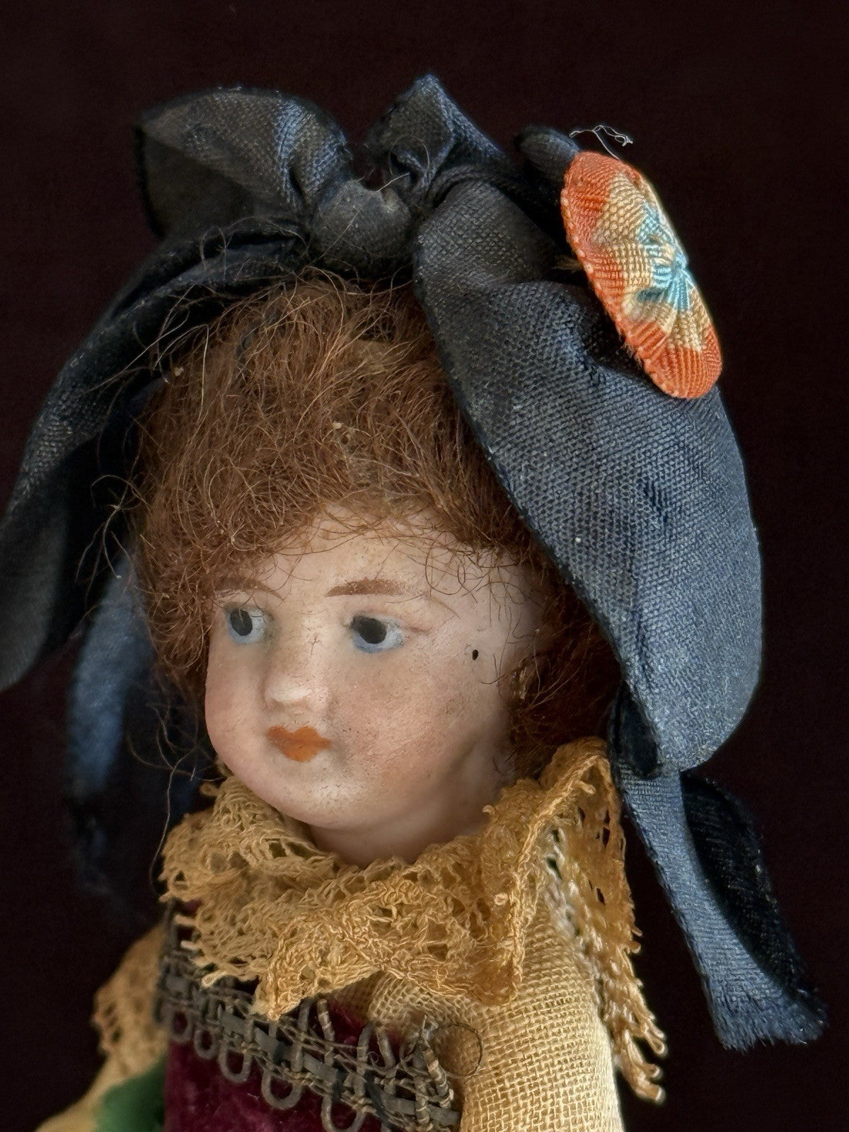 Antique French 3.75” SFBJ 301 Bisque Head Dollhouse Doll