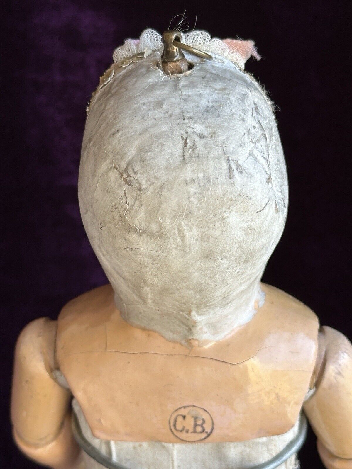 Antique German 14” Carl Bergner 3-Faces Multifaceted Bisque Head Doll