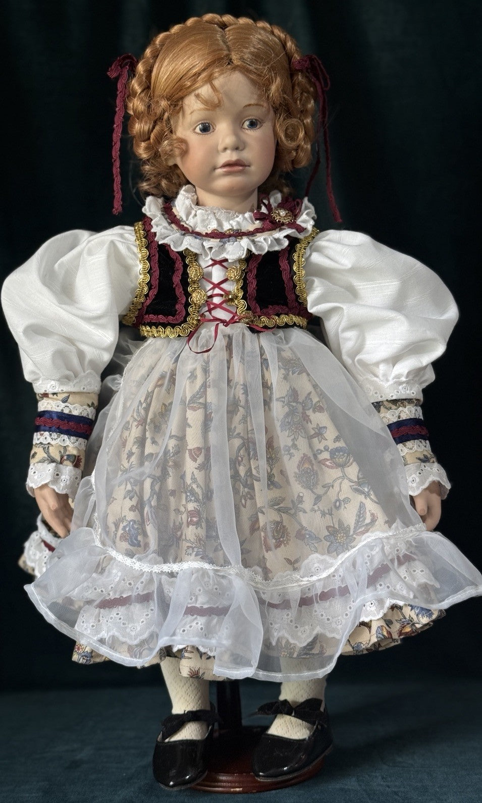 Artist Reproduction Of “Little Swiss Heidi” Rosemarie Kunz Mold 20” Doll