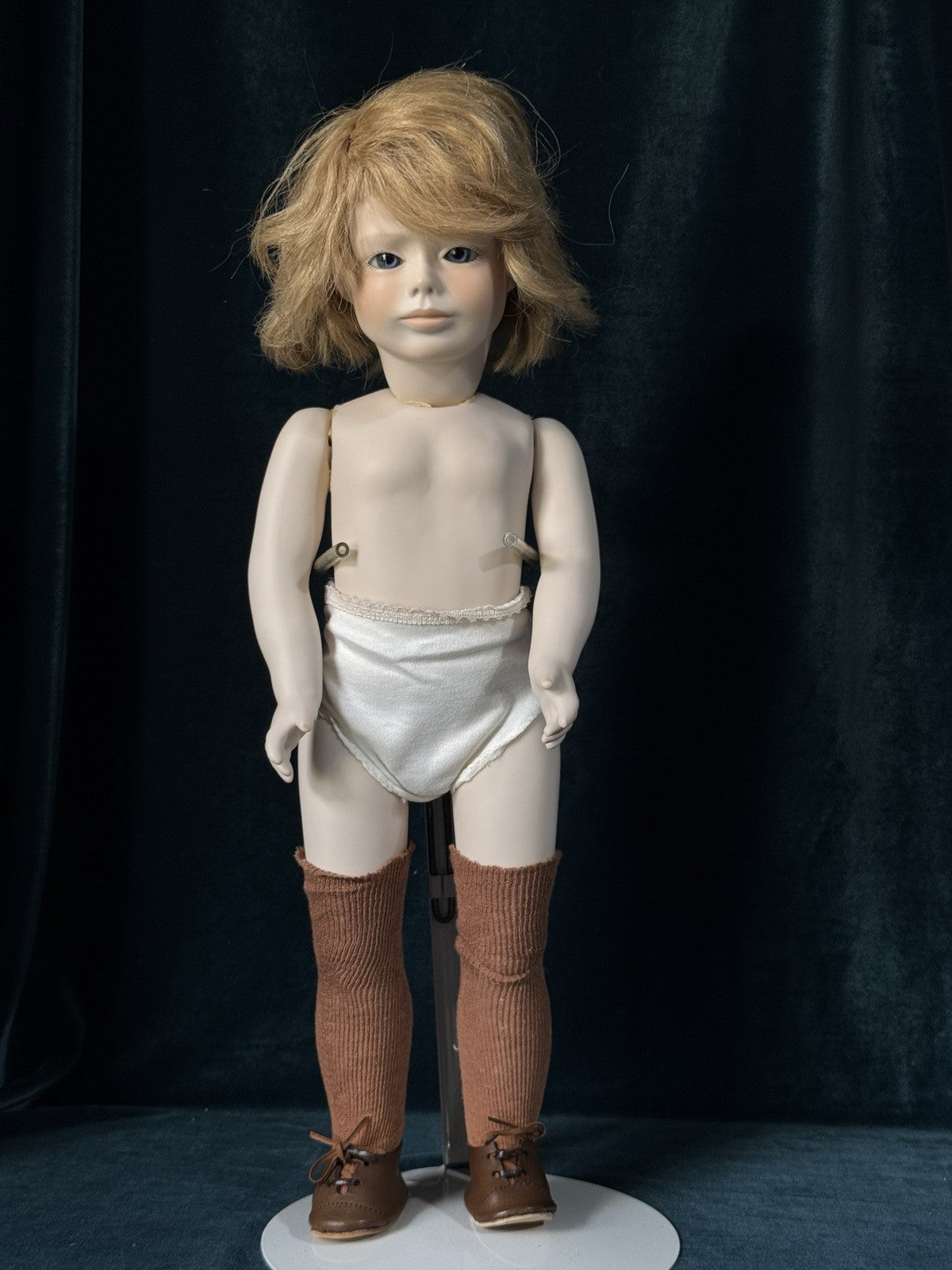 Porcelain 18” Doll “Tom Sawyer” Dolls By Jerri With Tag