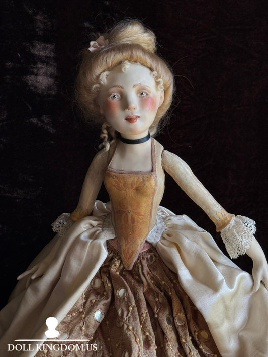 OOAK Collectible 14.5” Judith & Lucia Friedericy Wax Over Porcelain Doll