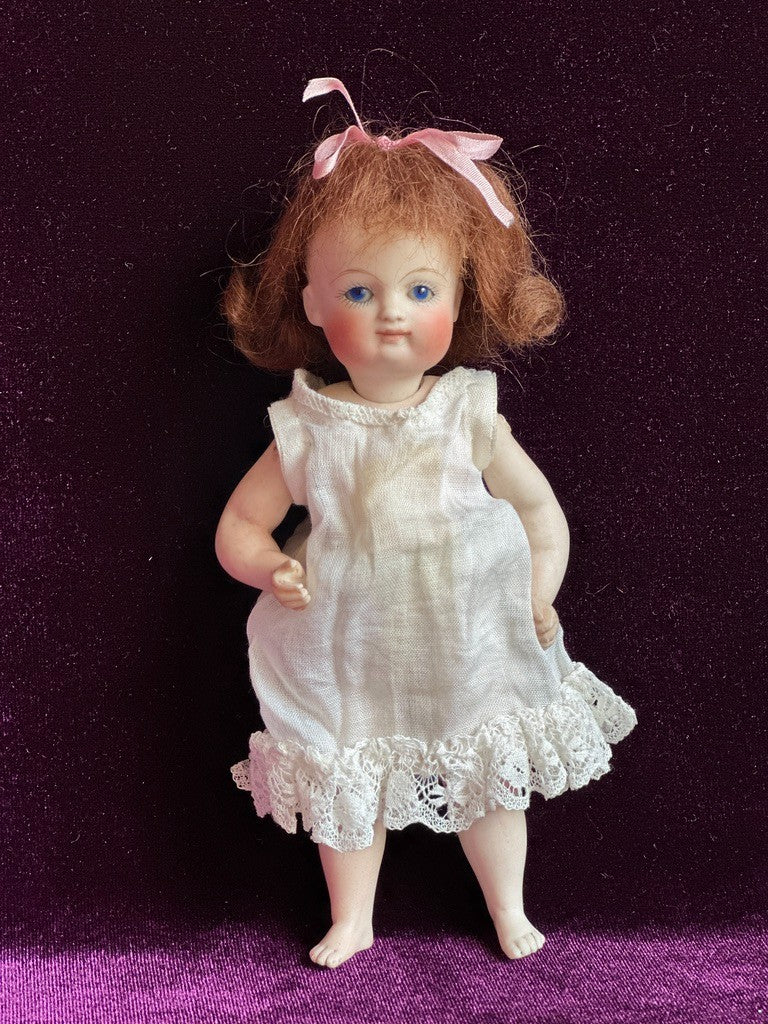 Rare Antique German Kestner 6" Barefoot All-Bisque Miniature Close Mouth Doll