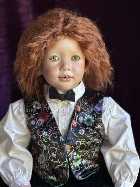 Lifelike Collectible 26” Porcelain Sam Boy Doll by Annette Himstedt LE 95