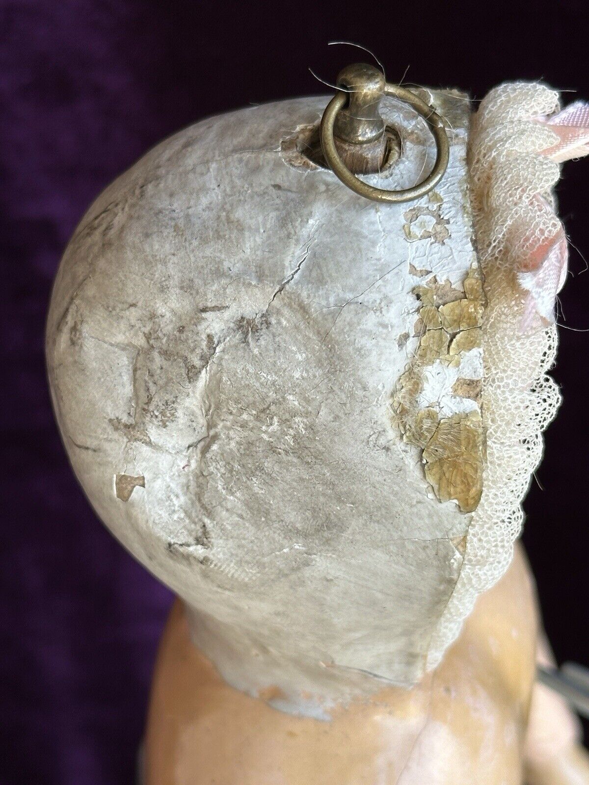Antique German 14” Carl Bergner 3-Faces Multifaceted Bisque Head Doll