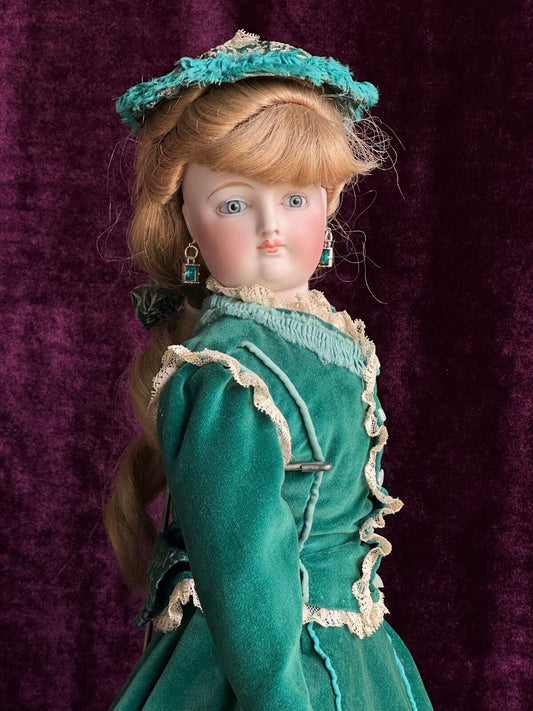 Antique French 19” Poupee Bisque Head Fashion Doll