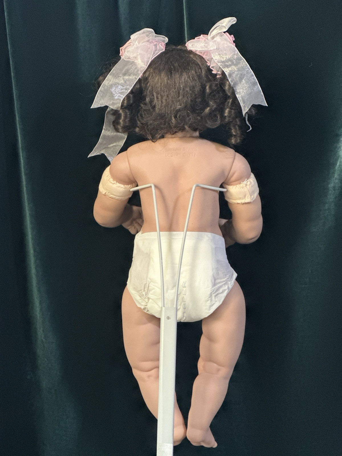 Collectible Vinyl Baby Girl Doll by Fayzah Spanos 24”