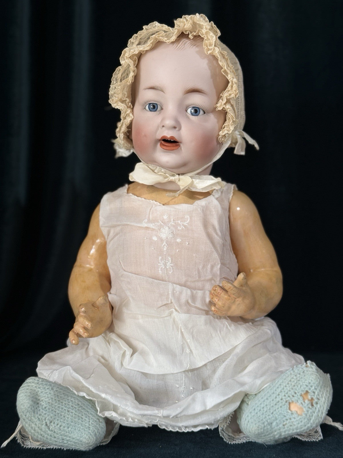 Antique German Hertel, Schwab & Co Baby 19” Character BabyDoll