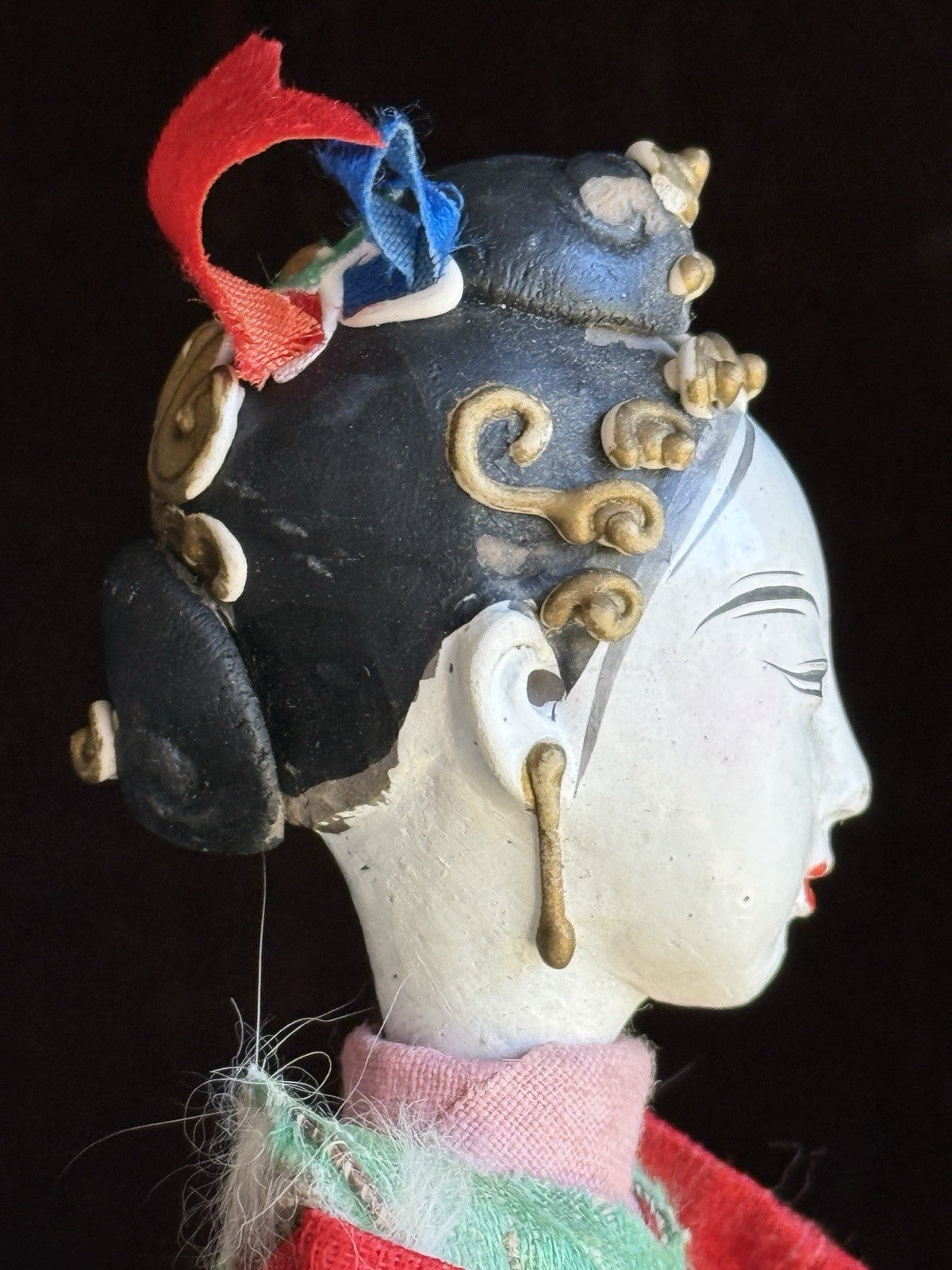 Pair of Vintage 10” Chinese Opera Qing Dynasty Dolls