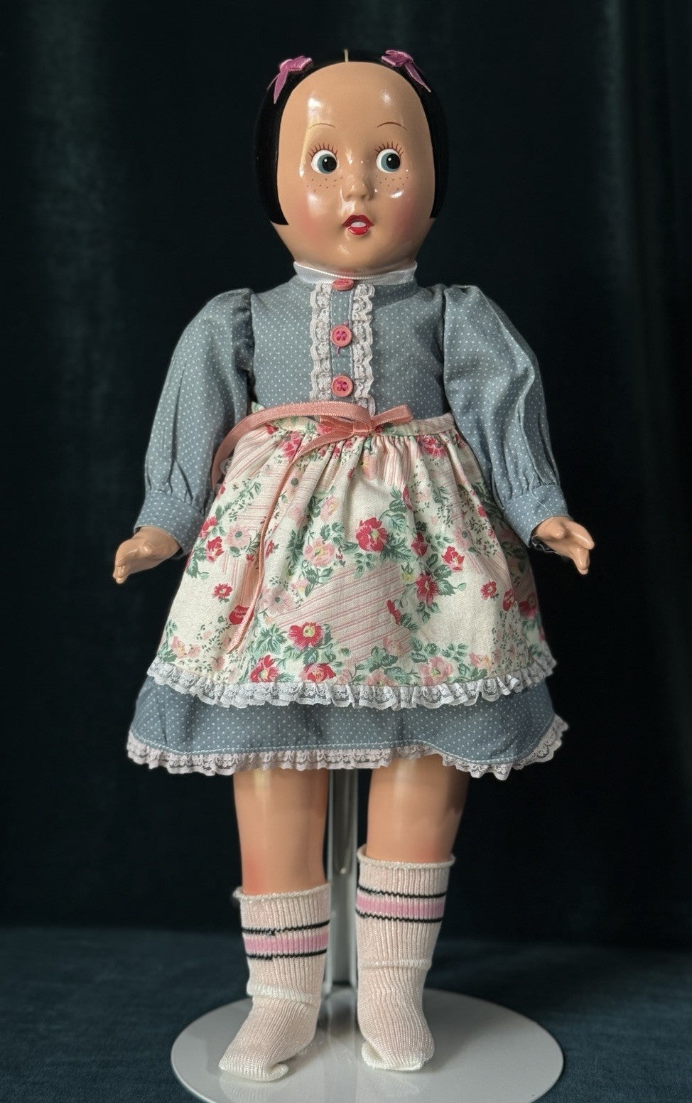 Lot Of 3 Replicas Of Vintage Dolls by Effanbee and Horsman