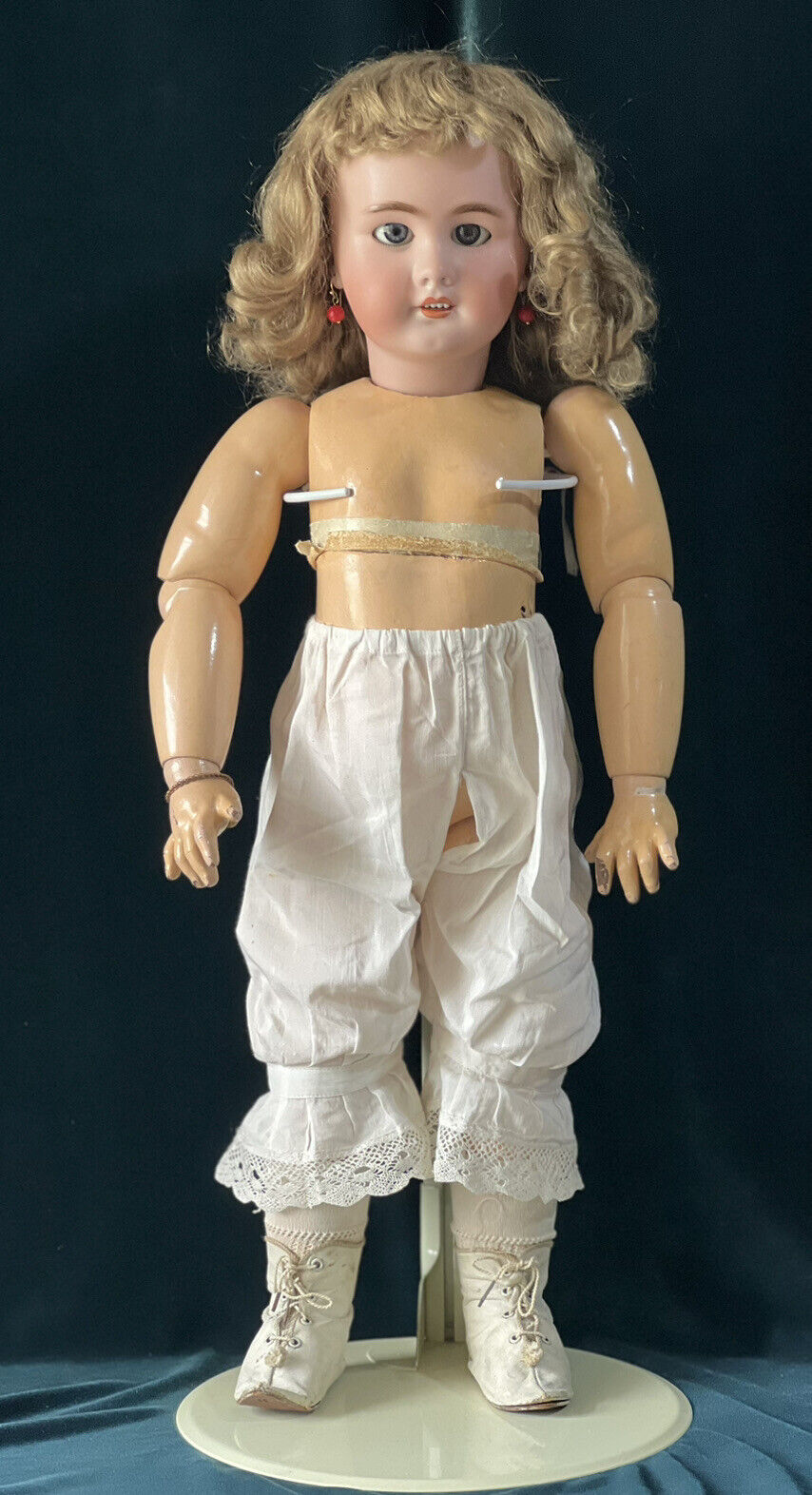 Antique French BEBE JUMEAU 23” Bisque Doll size 11 Voice Box