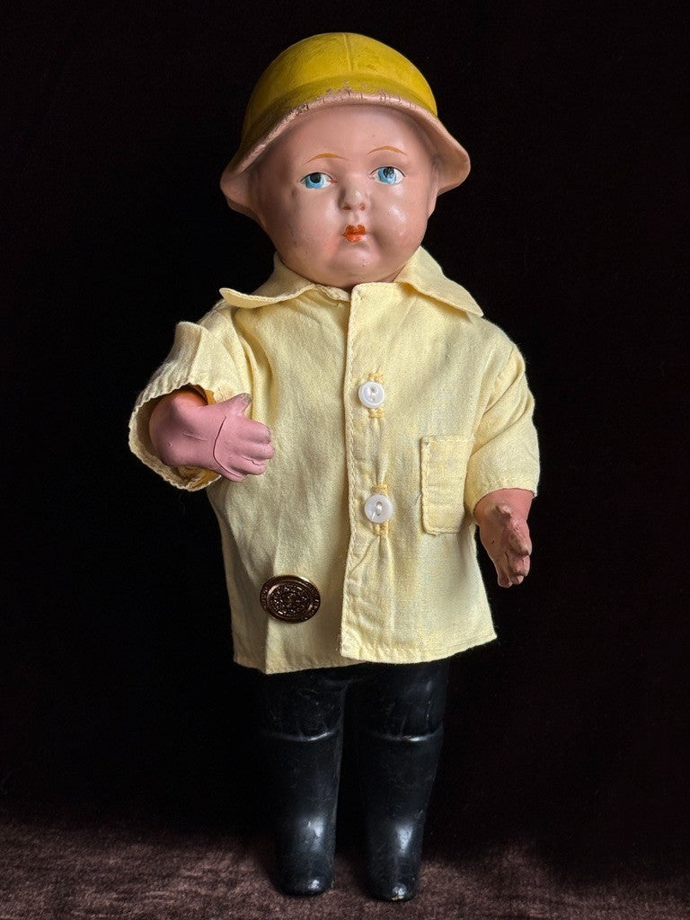 Very Rare Antique American 11.5" Composition Ideal Uneeda Advertising Boy Doll