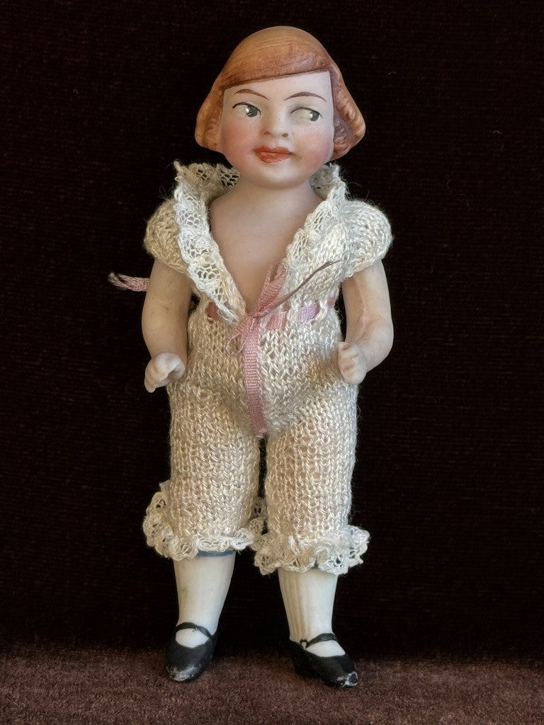 Mystery Antique German 3.625” All Bisque 36 Orsini Style Mignonette Doll