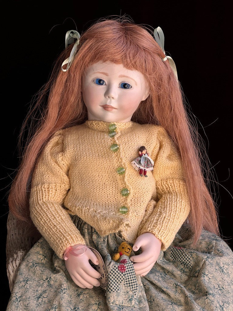 Large Collectible 21" Wooden/Porcelain Lynne & Michael Roche Hannah LE Doll