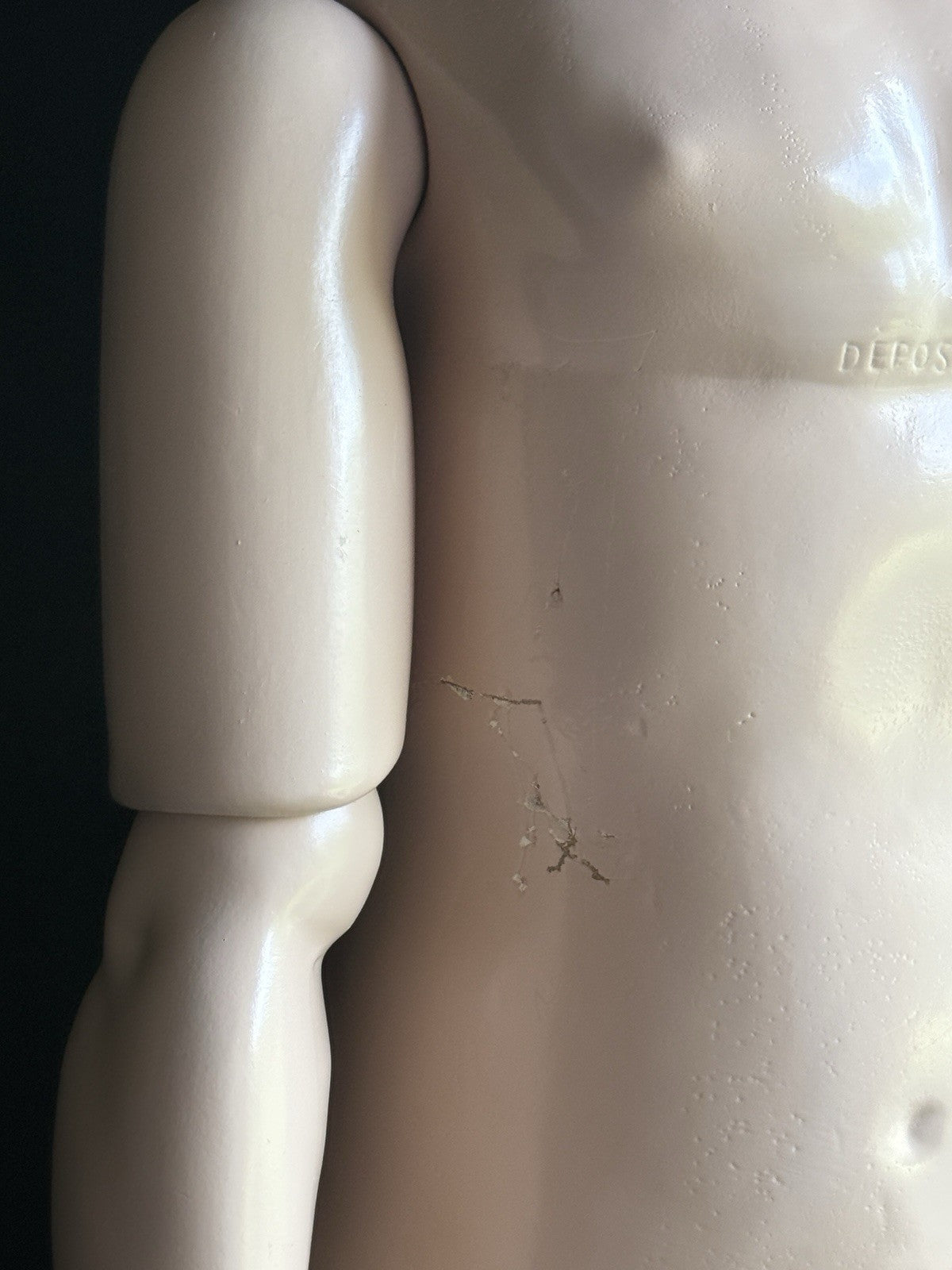 Large Porcelain Composition 29” Reproduction of Antique French Bru Jne Doll