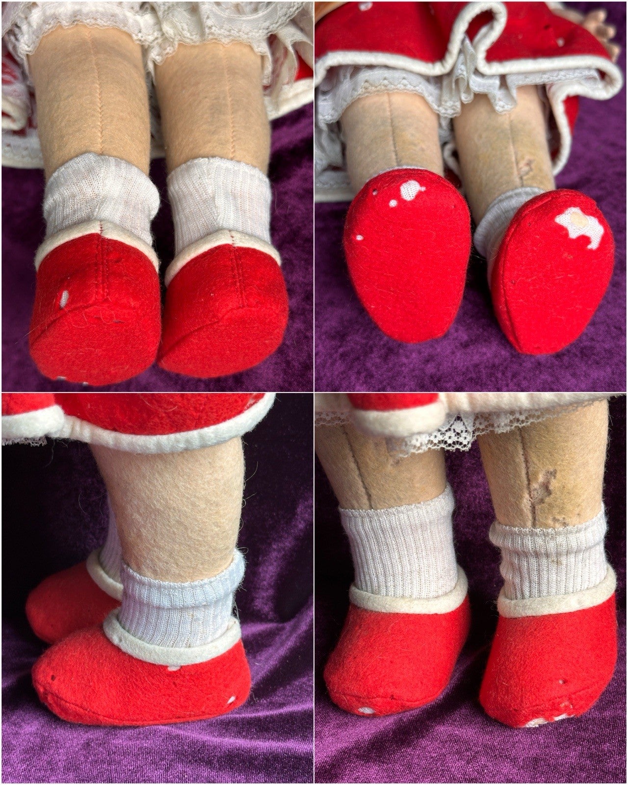 Vintage 19” Italian 1980’s Lenci Brunilde Felt Cloth Doll