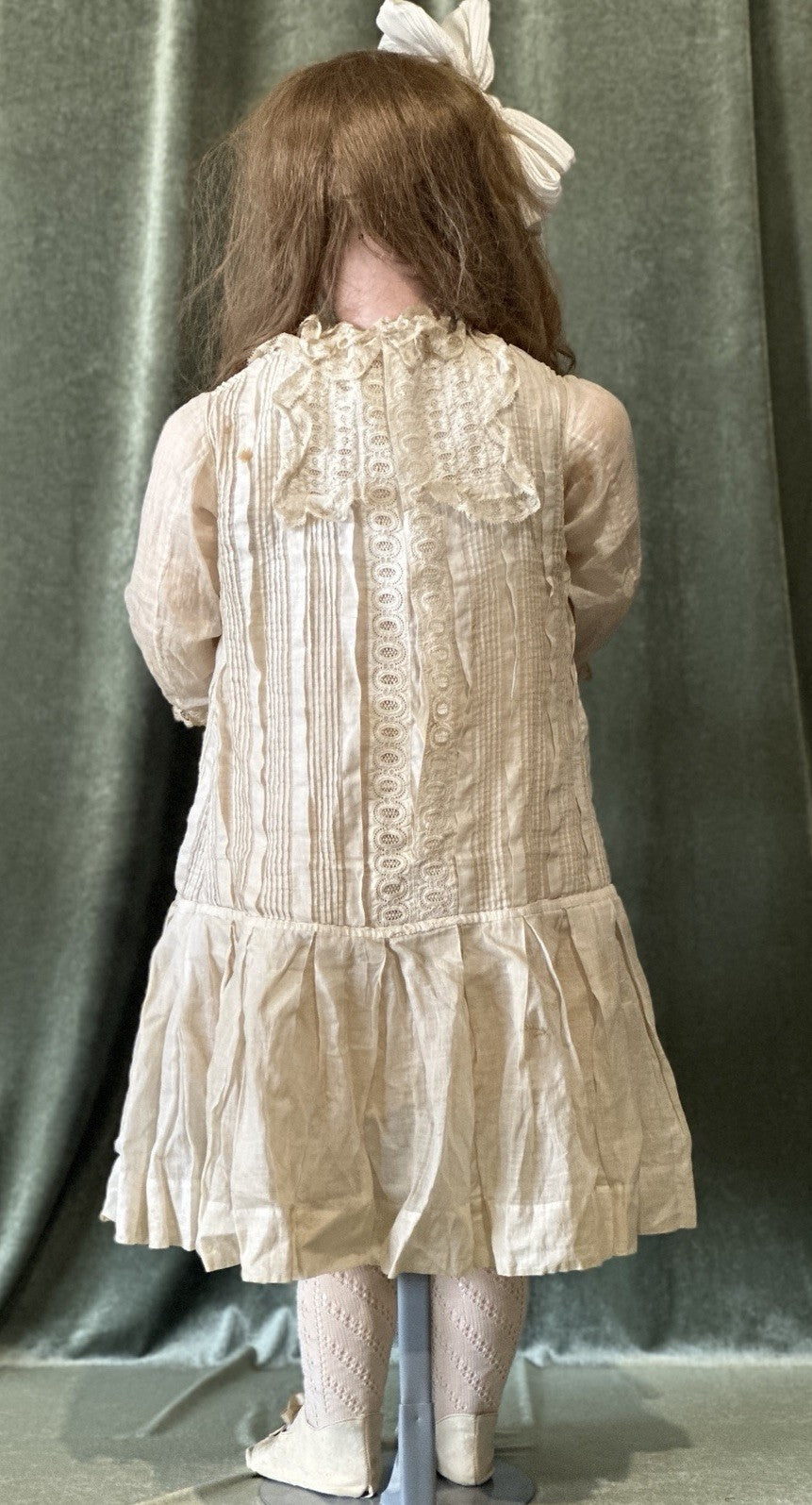 Rare!! Huge 40” Antique German Gebruder Heubach Doll Dep Bisque Head Comp Body